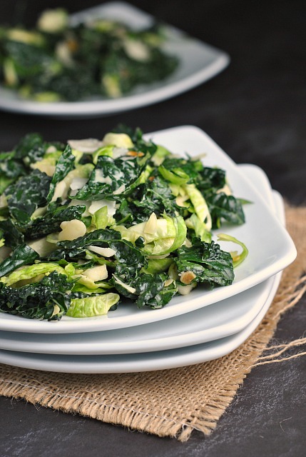 Massaged Kale and Brussels Sprouts Salad 4