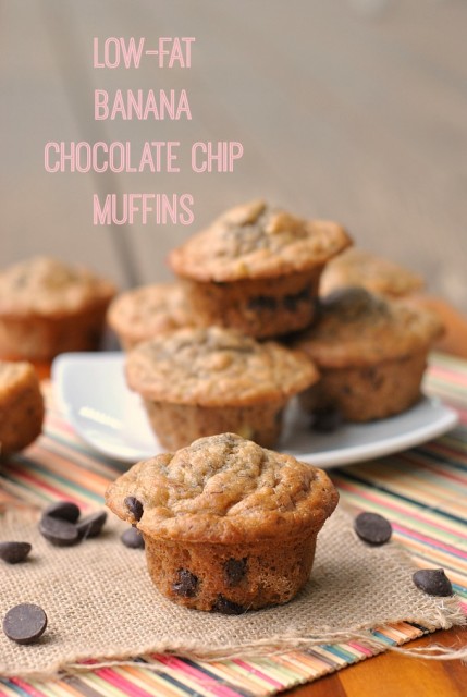 Low-Fat Banana Chocolate Chip Muffins 1
