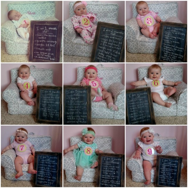 9 month collage