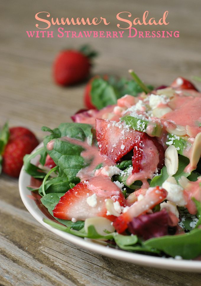 Summer Salad with Strawberry Dressing 1
