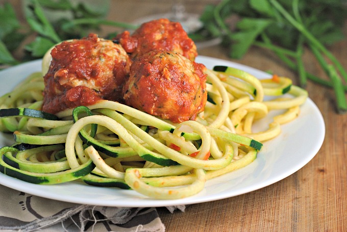 Baked Turkey Zucchini Meatballs with Simple Zoodles 2