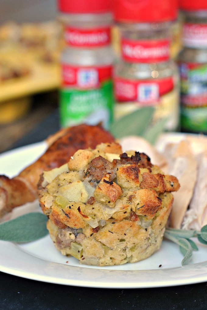 Sausage, Apple, and Sage Stuffing Muffins 1