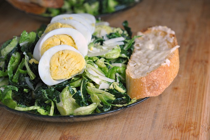 Kale and Brussels Sprout Caesar Salad 4