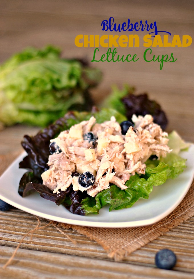 Blueberry Chicken Salad Lettuce Cups 1