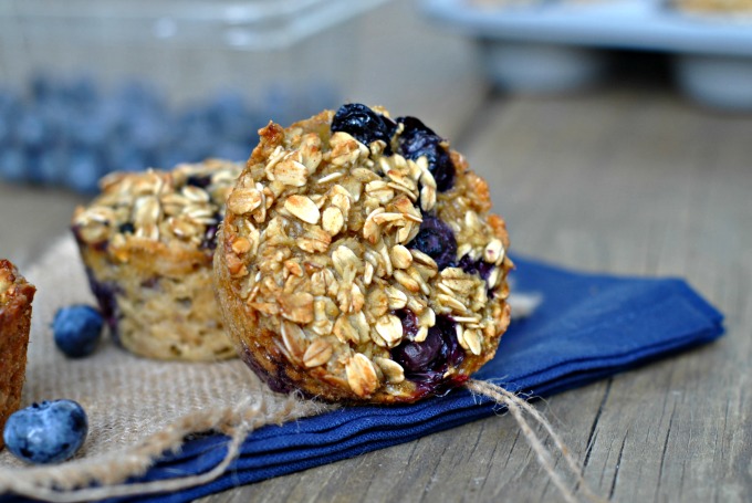 Baked Blueberry Oatmeal Cups 3