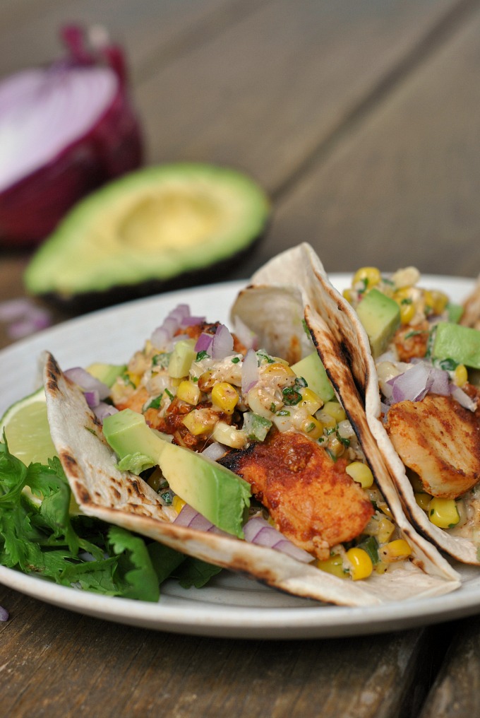 Mexican Street Corn Chicken Tacos + Weekly Menu - Prevention RD