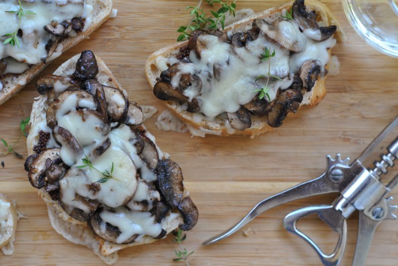 Gruyere Mushroom Toasts with Mustard and Thyme