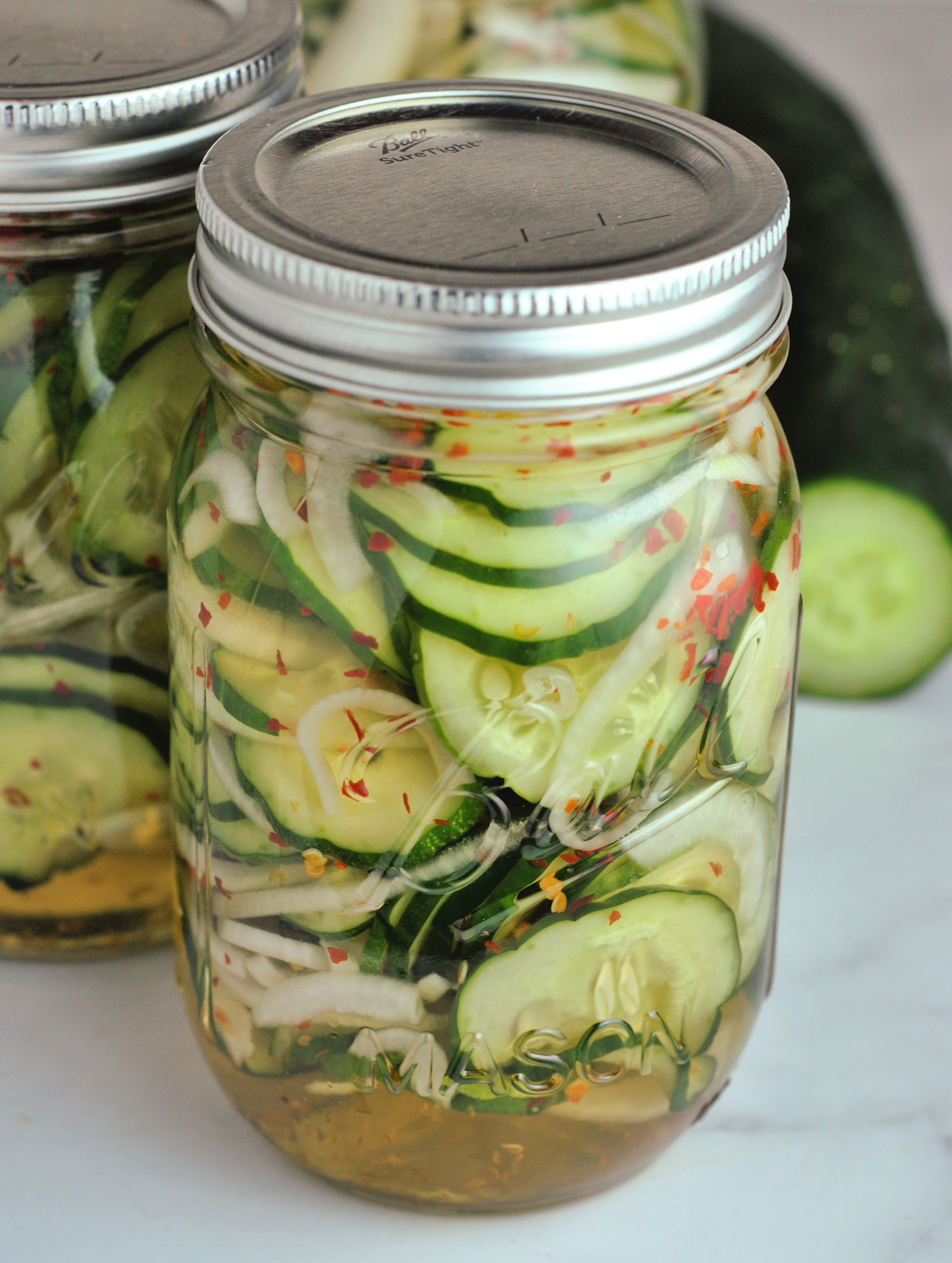 Cucumber Freezer Pickles via @preventionrd