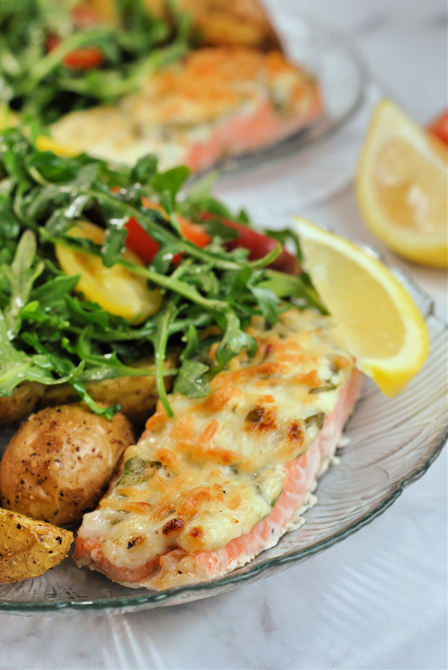 Air Fryer Basil-Parmesan Crusted Salmon via @preventionrd