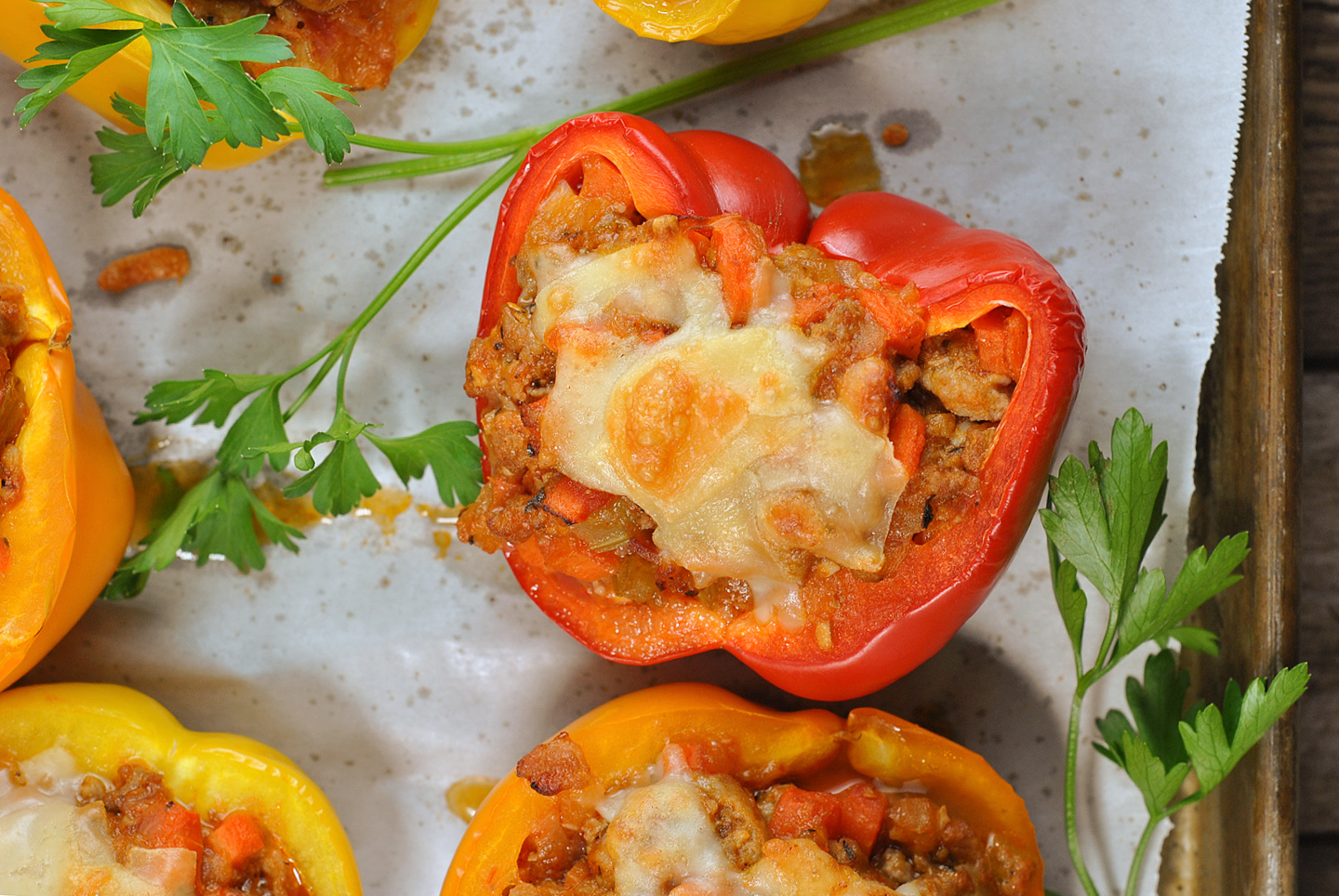 Bolognese-Stuffed Peppers