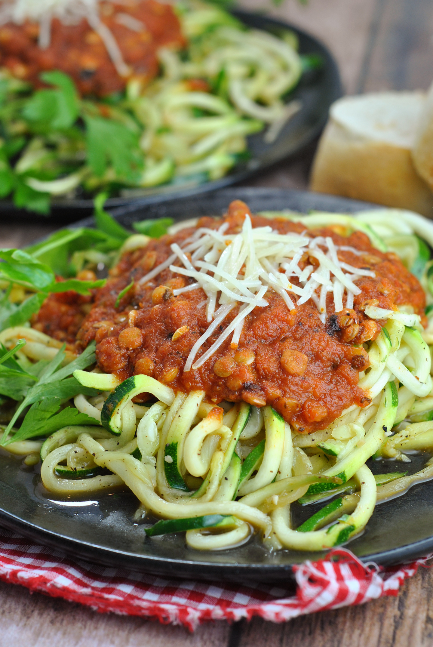 Zucchini Noodles with Lentil Bolognese