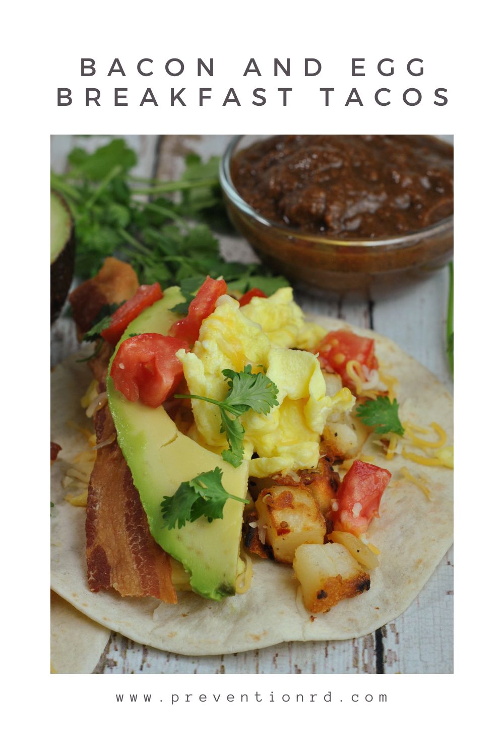 Bacon and Egg Breakfast Tacos via @preventionrd