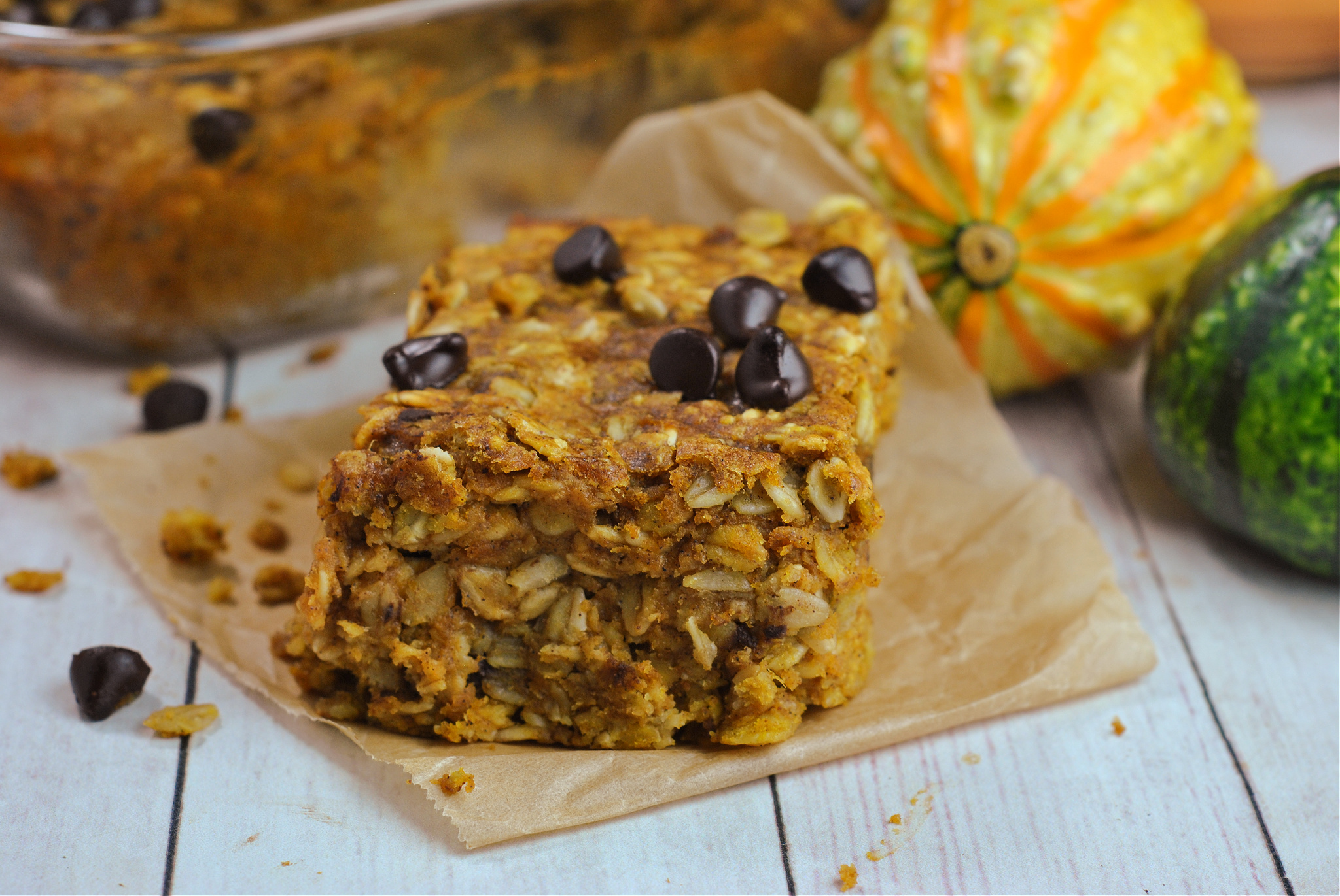 Pumpkin-Oat Bars with Chocolate Chips + Weekly Menu – Prevention RD