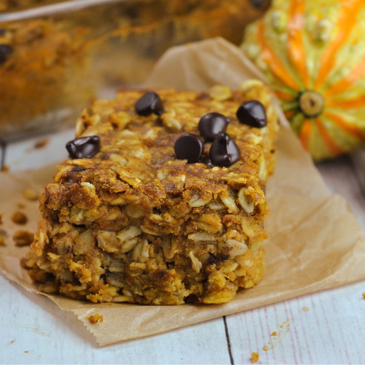 Pumpkin-Oat Bars with Chocolate Chips
