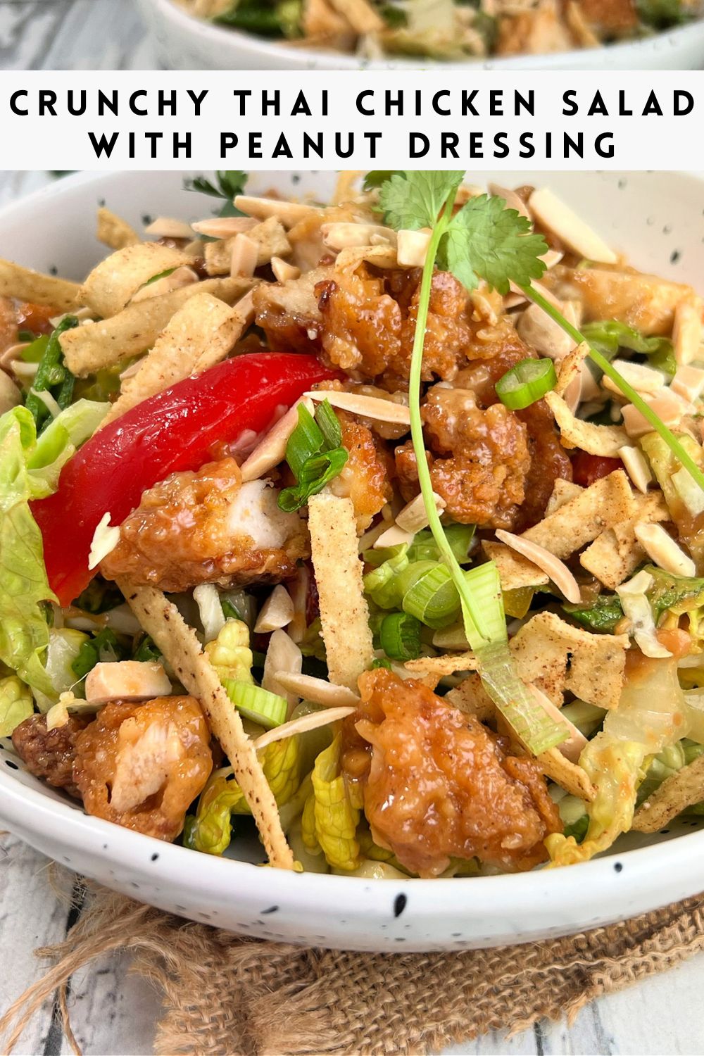 Crunchy Thai Chicken Salad with Peanut Dressing via @preventionrd