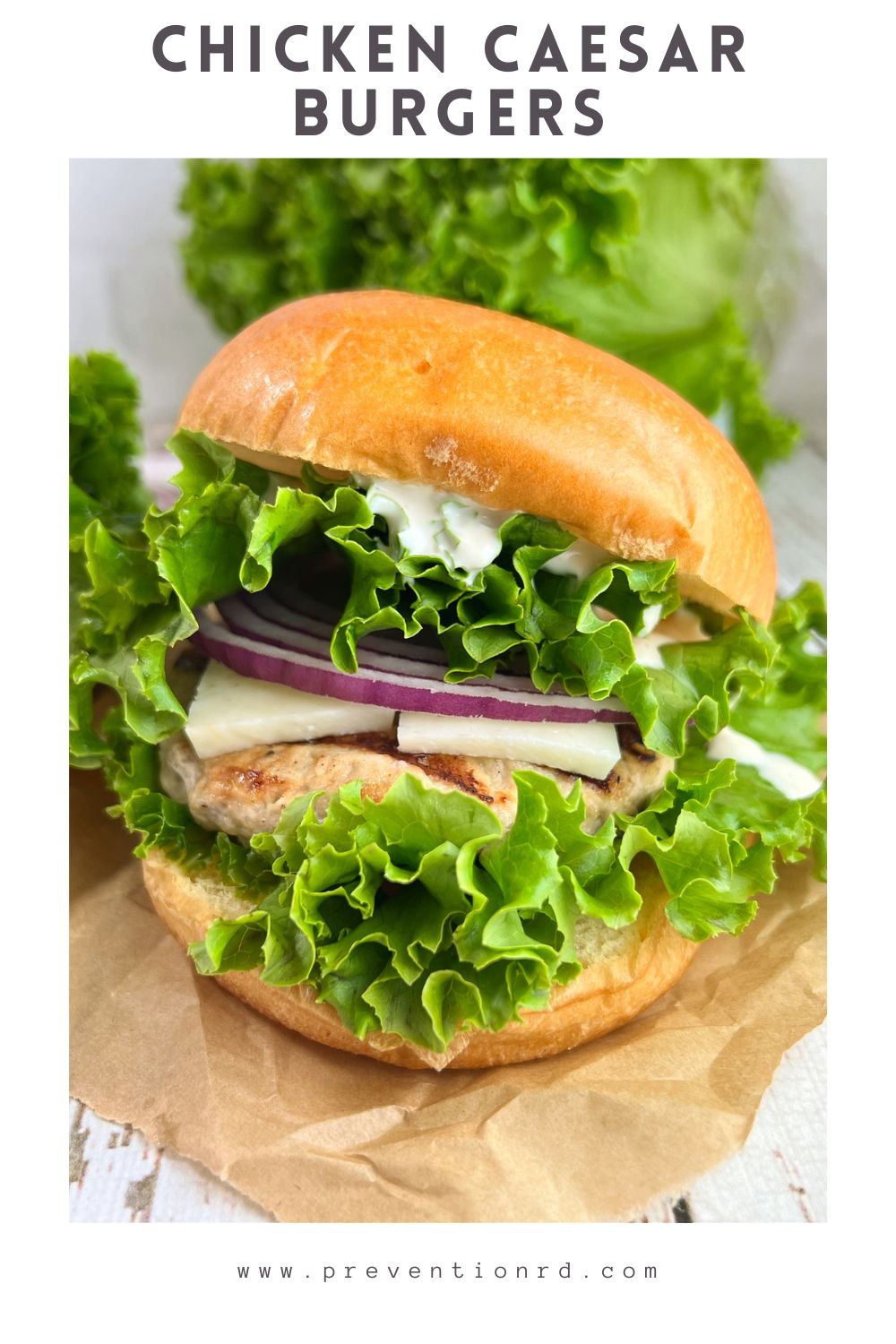 Chicken Caesar Burgers via @preventionrd