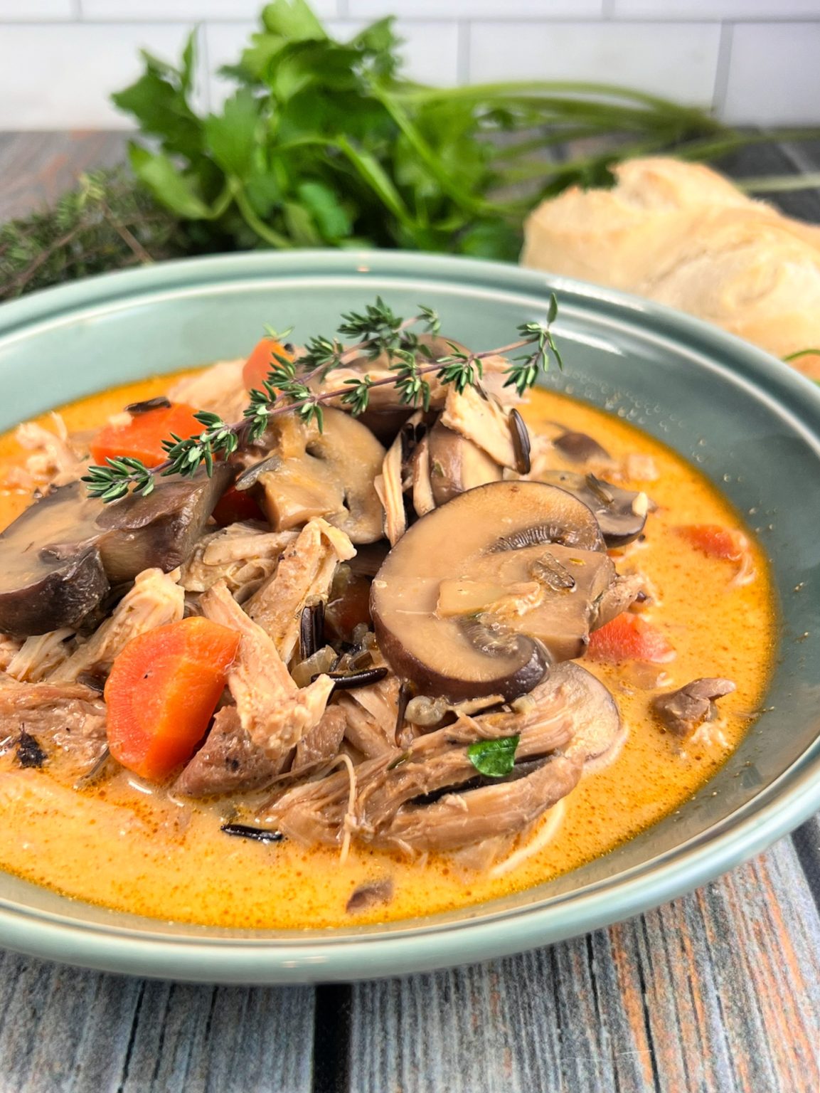 Chicken, Mushroom, and Wild Rice Soup Prevention RD