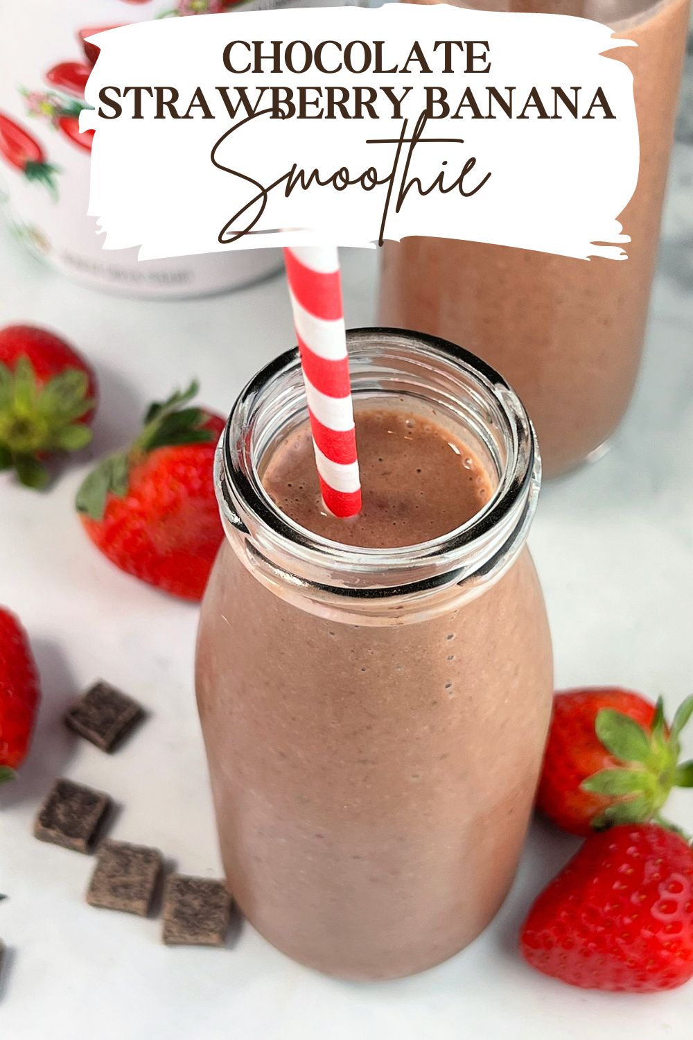 Chocolate Strawberry Banana Smoothie via @preventionrd