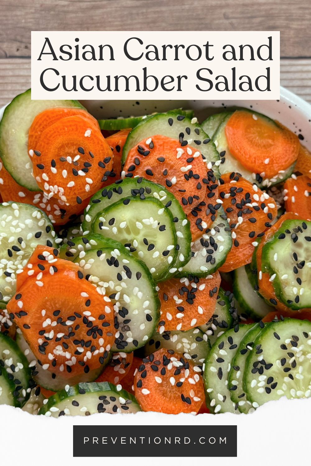 Asian Carrot and Cucumber Salad via @preventionrd