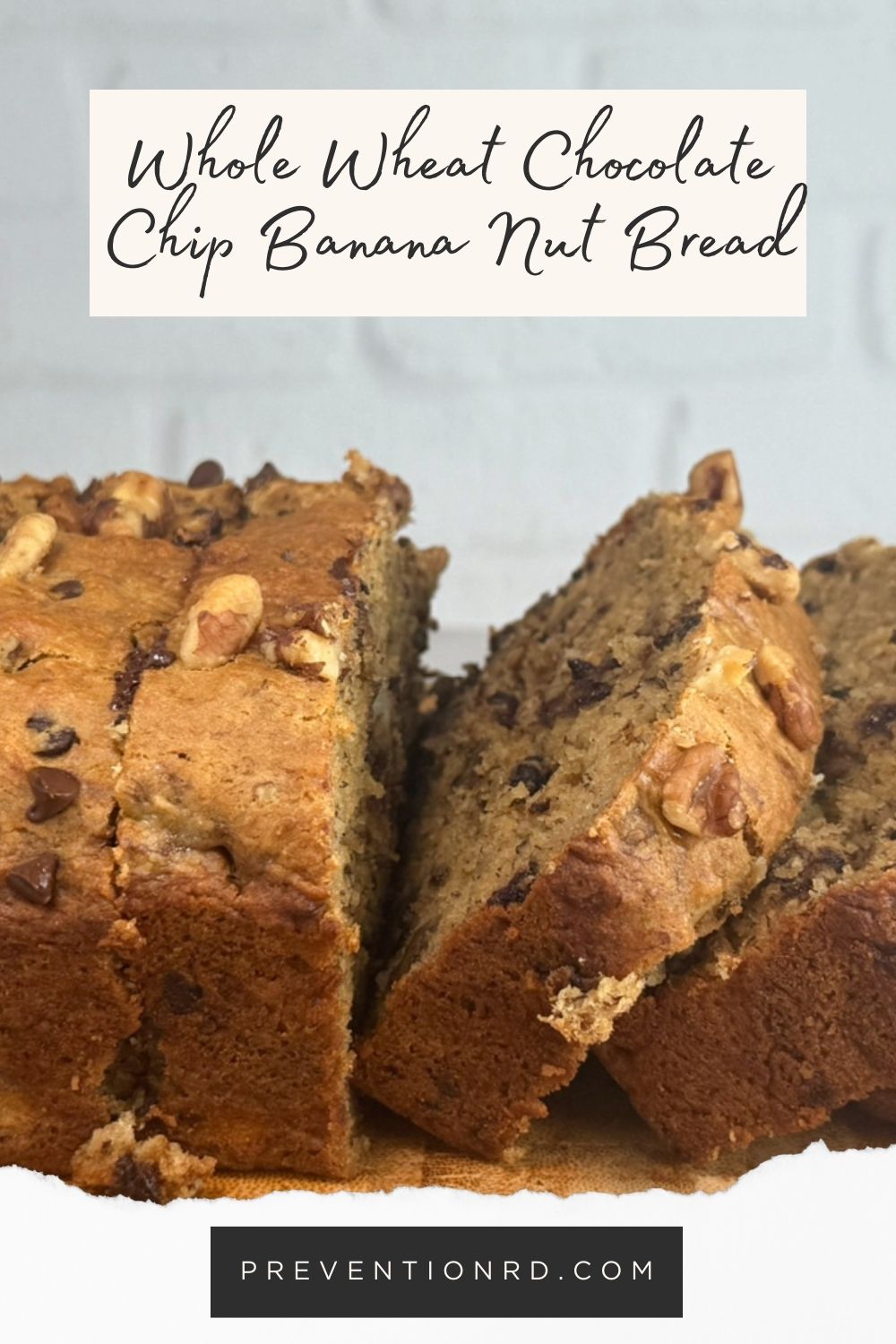 Whole Wheat Chocolate Chip Banana Nut Bread via @preventionrd
