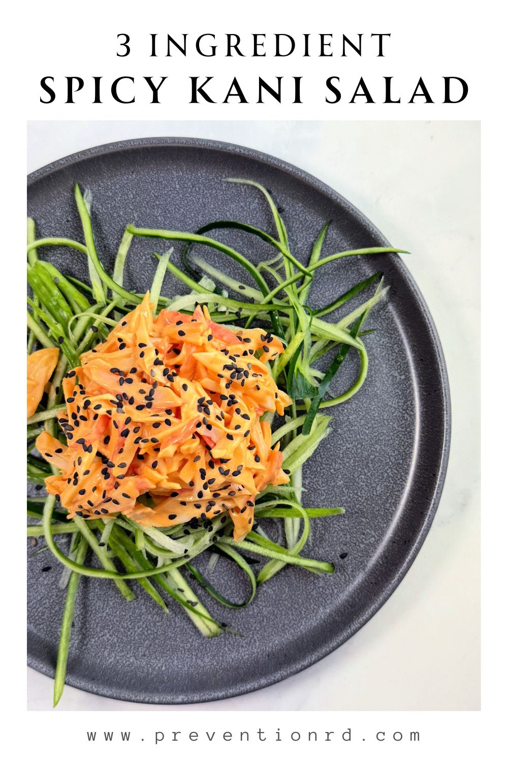 3 Ingredient Spicy Kani Salad via @preventionrd